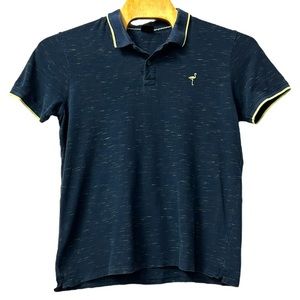 Livergy‎ Men’s Heathered Navy Blue Short Sleeve Polo Shirt     Sz L